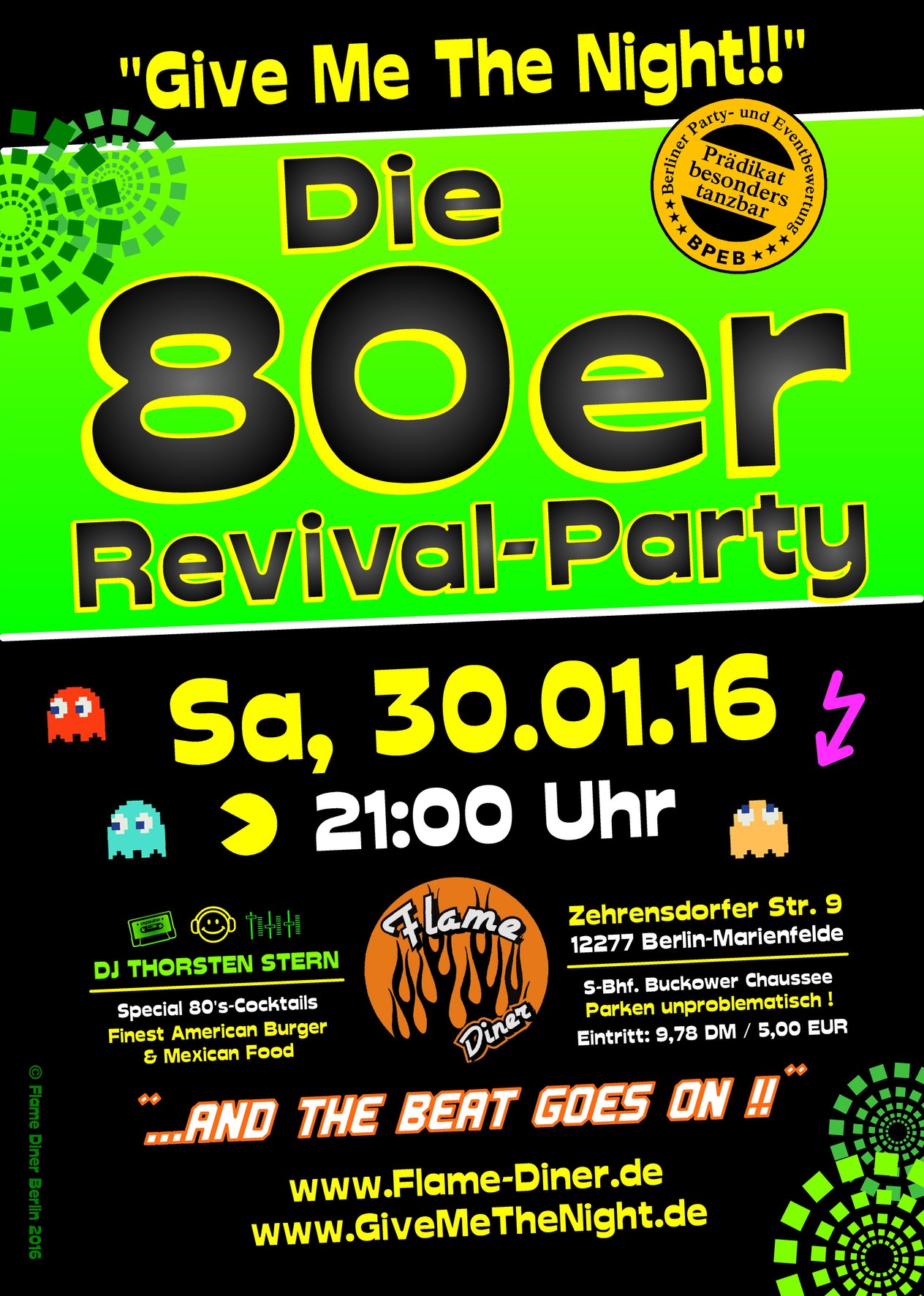 "Give Me The Night!" - Der Flyer